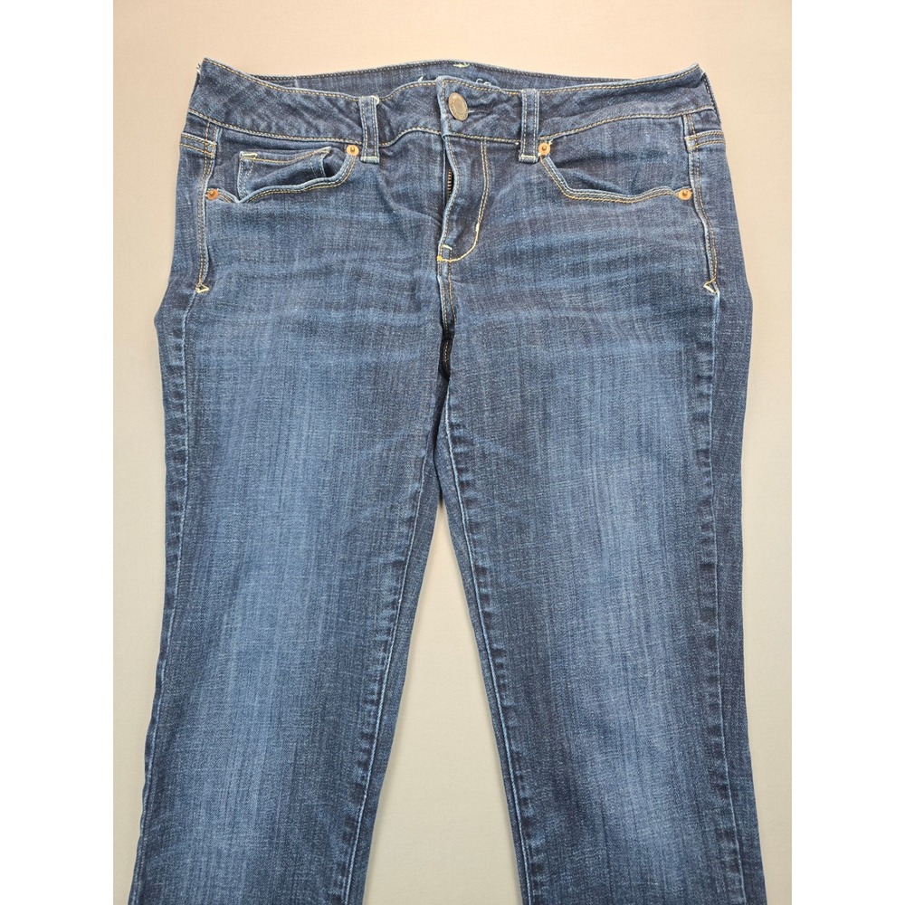 AE Skinny Kick Stretch Dark Wash Denim Jeans - Size 10